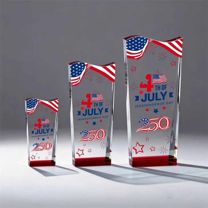 America 250th Birthday Celebration Suvenir Crystal Awards Gifts